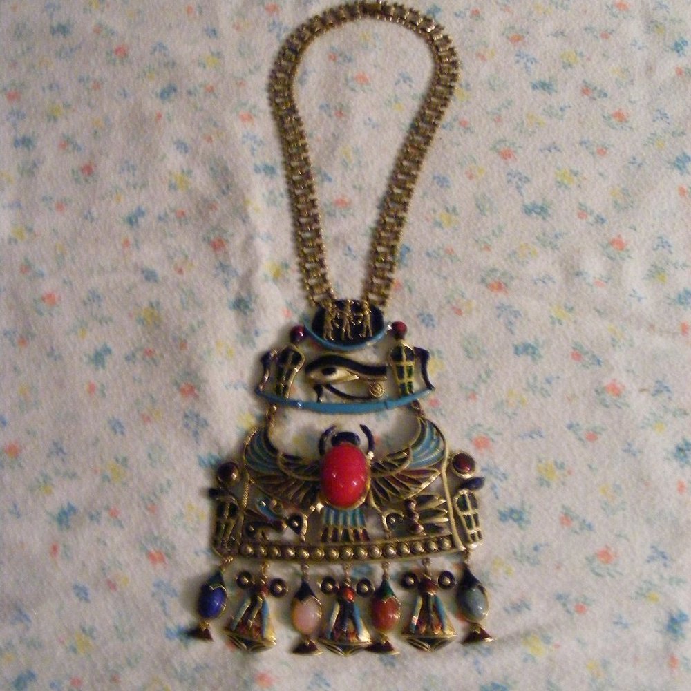 RARE Vintage Diorios Ancient Egyptian Collar Necklace
